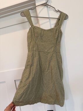 Abercrombie & Fitch Olive Green Printed Mini Dress